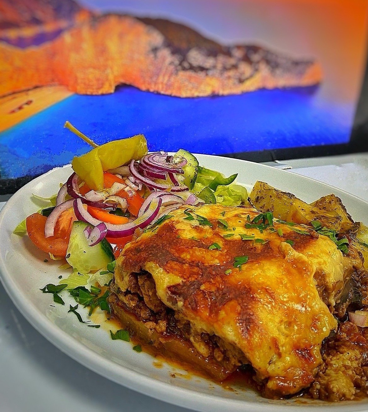 Moussaka at Zorba The Greek in Derby